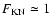 $F_{\rm KN} \simeq 1$