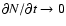 $\partial N/\partial t \rightarrow0$