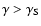 $\gamma>\gamma_{\rm S}$