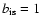 $b_{\rm is}=1$