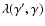 $\lambda(\gamma',\gamma)$