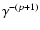 $\gamma^{-(p+1)}$