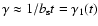 $\gamma\approx 1/b_{\rm s} t
=\gamma_1(t)$
