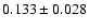 $0.133 \pm 0.028$