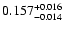 $0.157_{\rm -0.014}^{+0.016}$