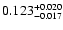 $0.123_{\rm -0.017}^{+0.020}$