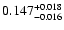$0.147_{\rm -0.016}^{+0.018}$