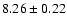 $8.26\pm0.22$