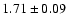 $1.71 \pm 0.09$