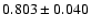 $0.803 \pm 0.040$