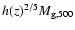 $h(z)^{2/5} M_{\rm g,500}$
