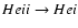$He {\sc ii}\rightarrow He {\sc i}$