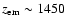 $z_{\rm em}\sim 1450$