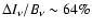 $\Delta I_\nu/B_\nu\sim 64\%$