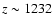 $z\sim 1232$