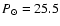 $P_\odot=25.5$