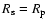 $R_{\rm s}=R_{{\rm p}}$