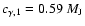 $c_{\gamma,1}=0.59~M_{{\rm J}}$