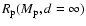 $R_{{\rm p}}(M_{{\rm p}},d=\infty)$