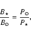 \begin{displaymath}\frac{B_{\star}}{B_\odot} = \frac{P_\odot}{P_{\star}},
\end{displaymath}