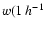 $w(1\:h^{-1}$