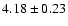 $4.18 \pm 0.23$