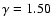 $\gamma=1.50$