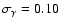 $\sigma_{\gamma}=0.10$