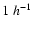 $1\;h^{-1}$