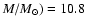 $M/M_{\odot})=10.8$