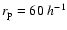 $r_{\rm p}=60\;h^{-1}$