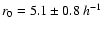 $r_0=5.1\pm0.8~h^{-1}$