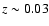 $z\sim0.03$