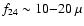 $f_{24}\sim 10{-}20~\mu$