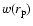 $w(r_{\rm p})$