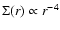 $\Sigma(r)\propto r^{-4}$