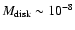 $M_{\rm
disk} \sim 10^{-8}$