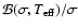 ${\cal B}(\sigma, T_{\rm eff})/\sigma$
