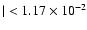 $\vert<1.17 \times 10^{-2}$