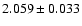 $2.059 \pm 0.033$