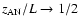 $z_{\rm AN}/L\rightarrow 1/2$