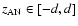 $z_{\rm AN}\in[-d,d]$