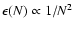 $\epsilon(N) \propto 1/N^2$