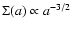 $\Sigma (a) \propto a^{-3/2}$