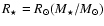 $R_\star=R_\odot (M_\star/M_\odot)$