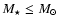 $M_\star \le M_\odot$