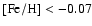 $\rm [Fe/H] < -0.07$