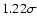 $1.22 \sigma $