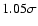$1.05 \sigma $