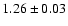 $1.26\pm 0.03 $